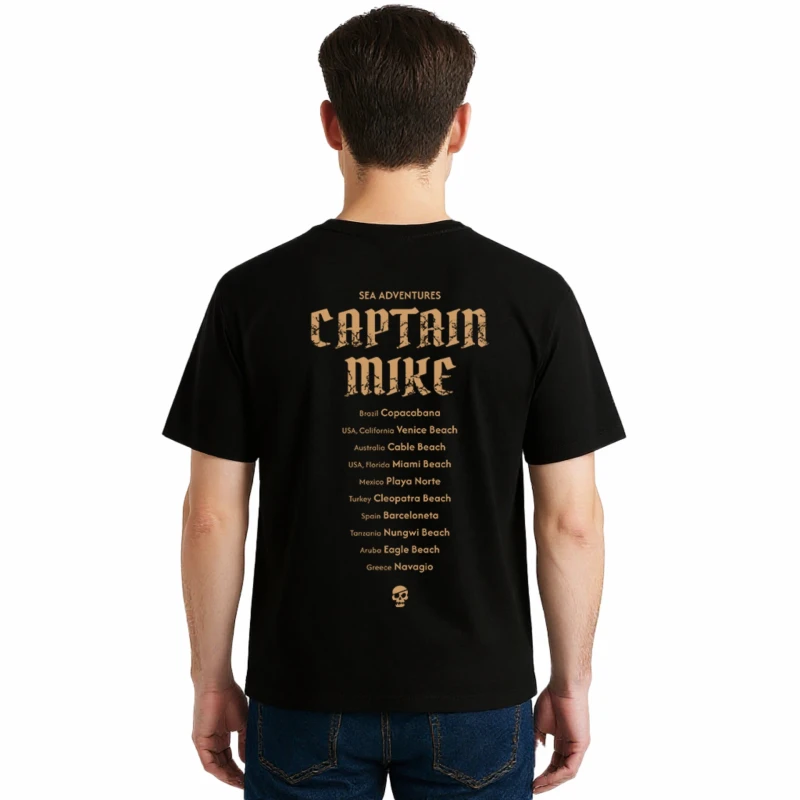 Męska koszulka T-shirt oversize z nadrukiem BAWEŁNA TURECKA czarna