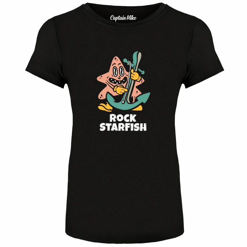 T-SHIRT damski koszulka TURECKA BAWEŁNA czarna Captain Mike