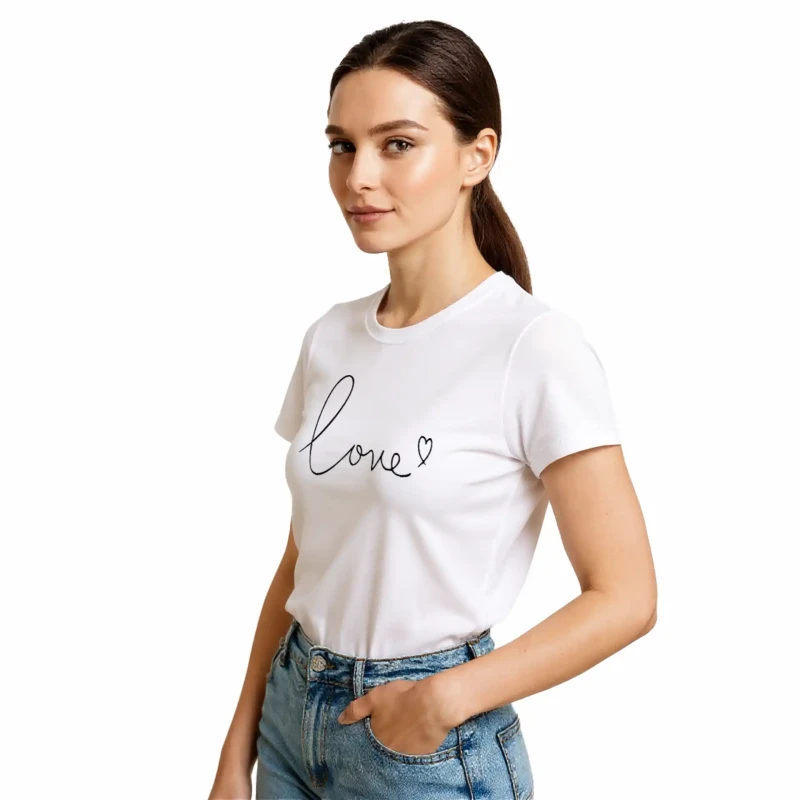 T-SHIRT damski koszulka TURECKA BAWEŁNA biała Captain Mike