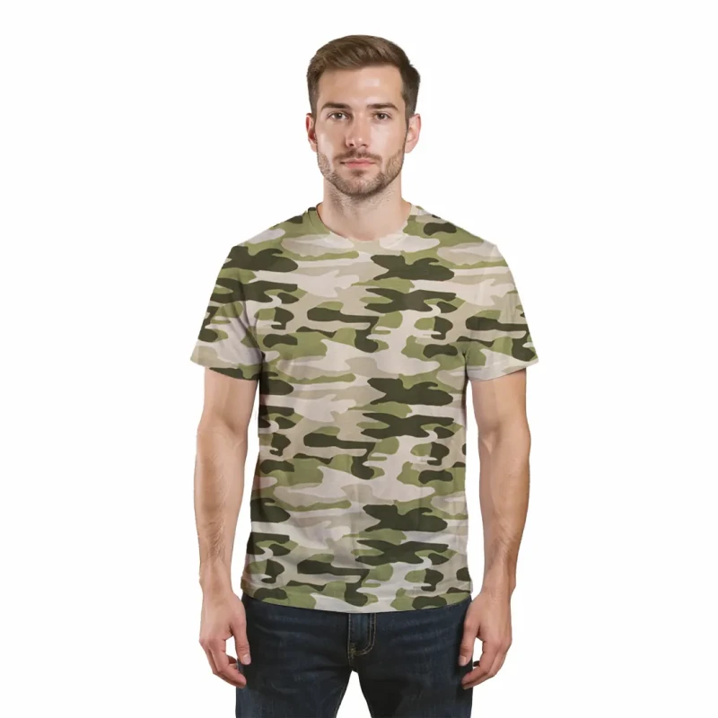 Męska koszulka t-shirt BAWEŁNA TURECKA  moro KAMUFLAŻ CAMOUFLAGE