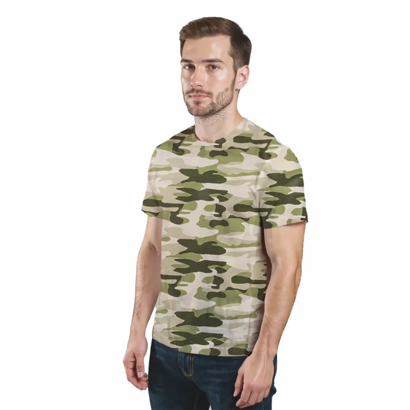 Męska koszulka t-shirt BAWEŁNA TURECKA  moro KAMUFLAŻ CAMOUFLAGE