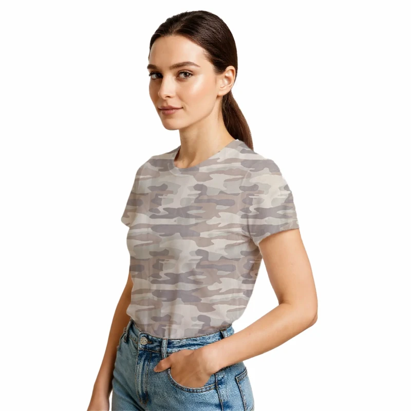 Damska koszulka t-shirt BAWEŁNA TURECKA moro
