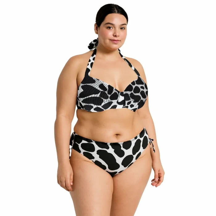 GÓRA od stroju kąpielowego TOP PLUS SIZE czarno biały Captain Mike