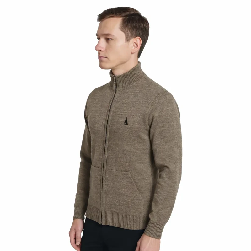 Sweter męski rozpinany beżowy Captain Mike