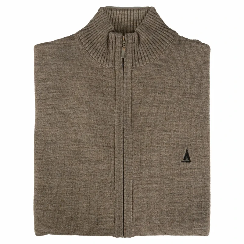 Sweter męski rozpinany beżowy Captain Mike