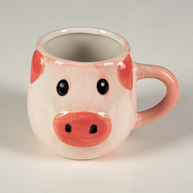 Kubek w Kształcie Świnki Ceramiczny Kubek Zwierzątko Captain Mike 420 ml