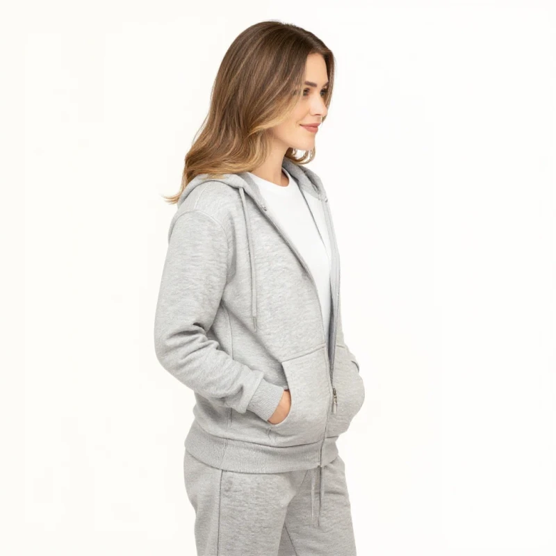 Bluza Damska Rozpinana Ocieplana Szara Captain Mike