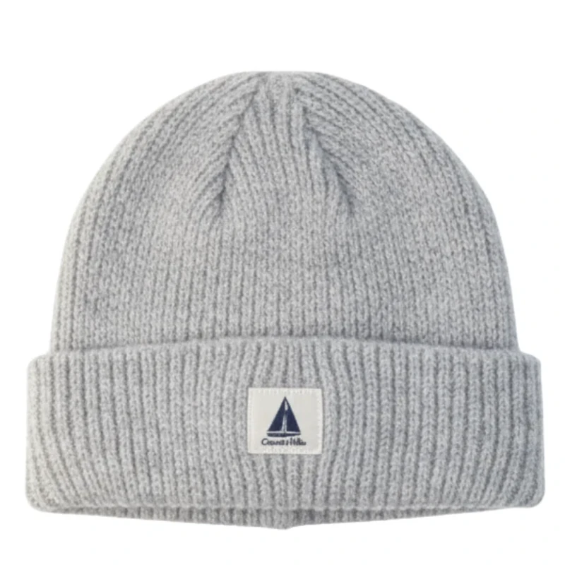 Ciepła czapka zimowa szara beanie dzianinowa Captain Mike
