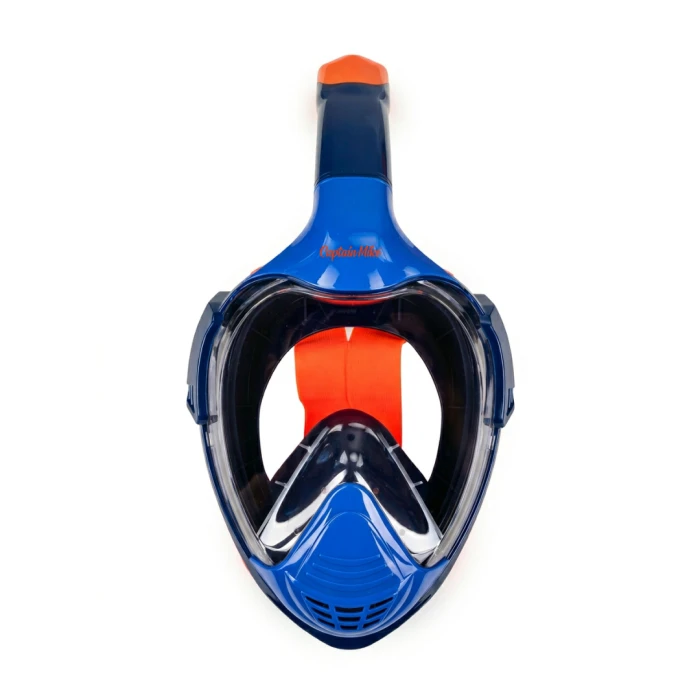 Maska pełnotwarzowa do NURKOWANIA snorkelingu z RURKĄ Captain Mike L/XL