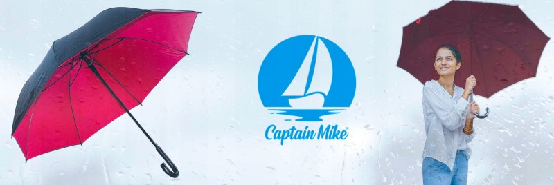 Czarna parasolka czarny parasol średnica 125 cm Captain Mike