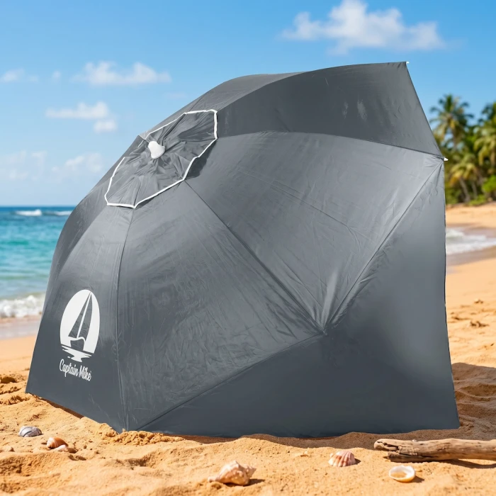 Parasol plażowy namiot 200cm parawan 2w1 z wentylacją UPF50+ ochrona UV