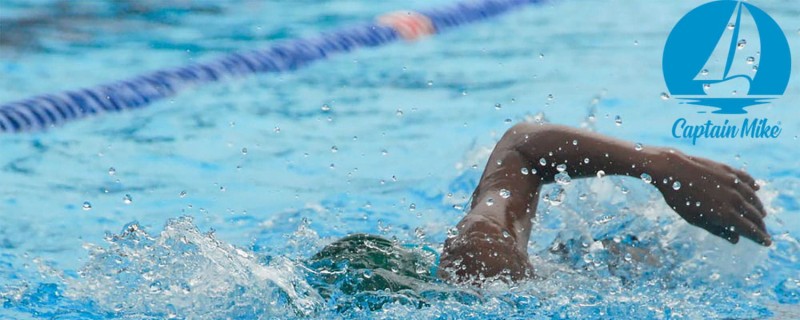 Szorty spodenki męskie w biało granatowe paski sportowe Captain Mike, na basen, nad jezioro, sauna, sport