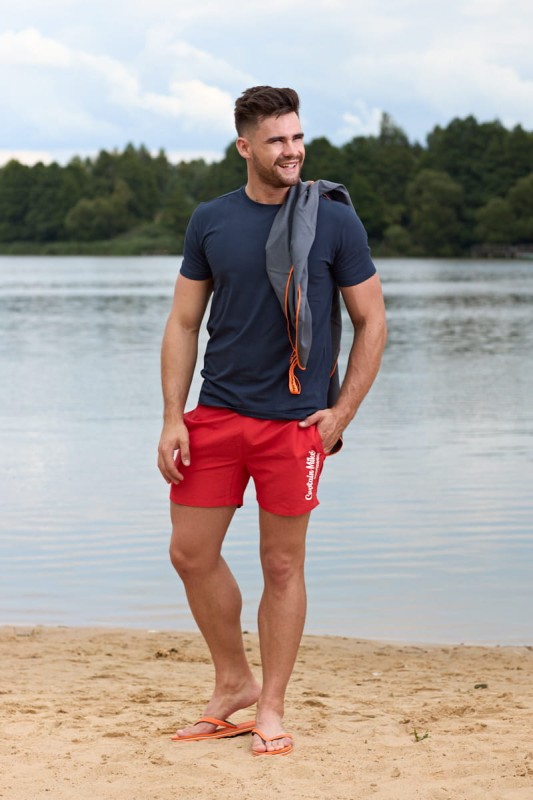 Szybkoschnące, spodenki, sportowe, sport, basen, jezioro, sauna, plaża