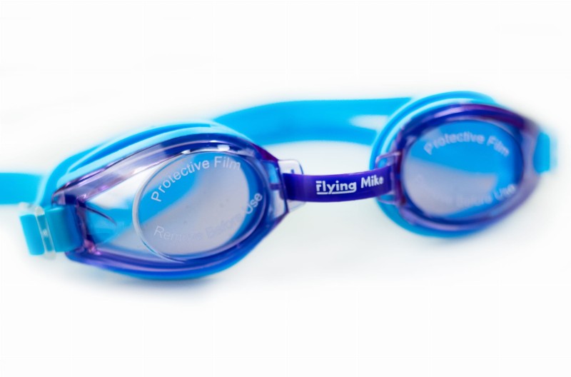 niebieskie okulary do nurkowania, do pływania, na basen, dla dzieci