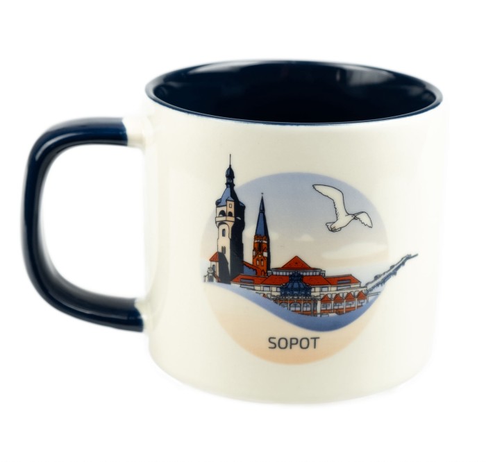Kubek kolekcjonerski morski pamiątka Bałtyk Sopot