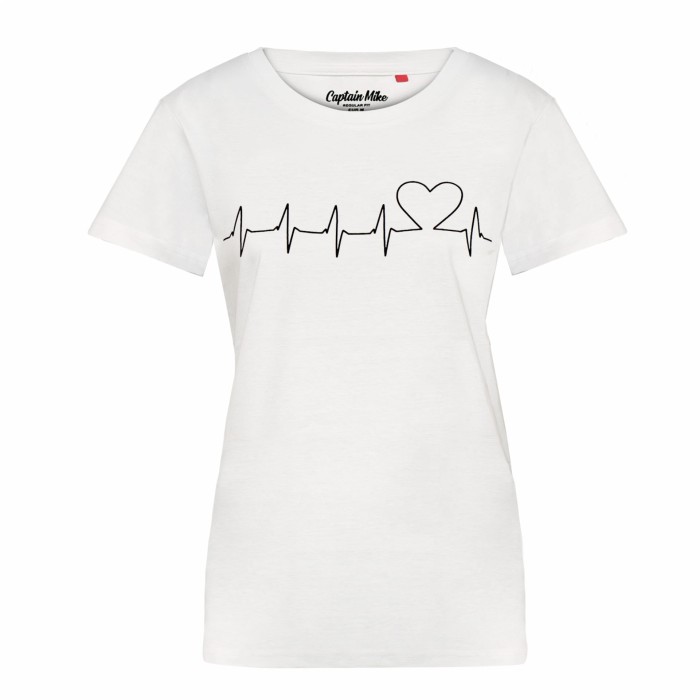 Koszulka damska T-shirt biała kardio Captain Mike®