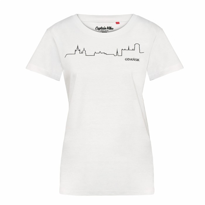 Koszulka damska T-shirt z nadrukiem Gdańsk Captain Mike®