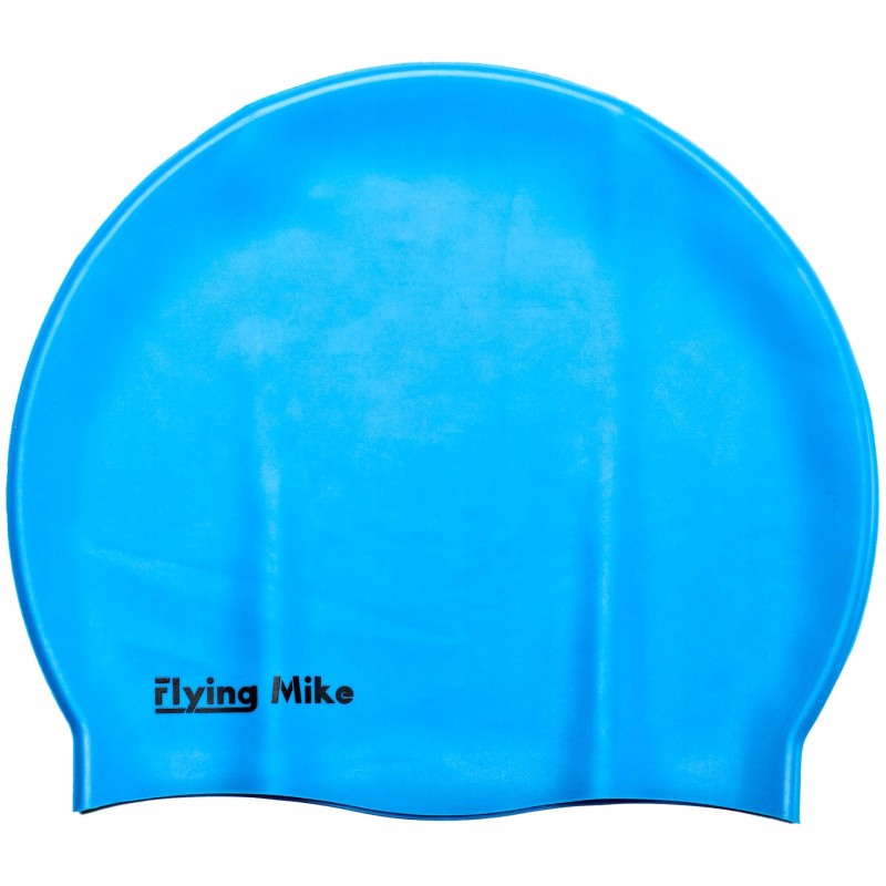 Silikonowy czepek pływacki elastyczny marki Flying Mike by Captain Mike niebieski