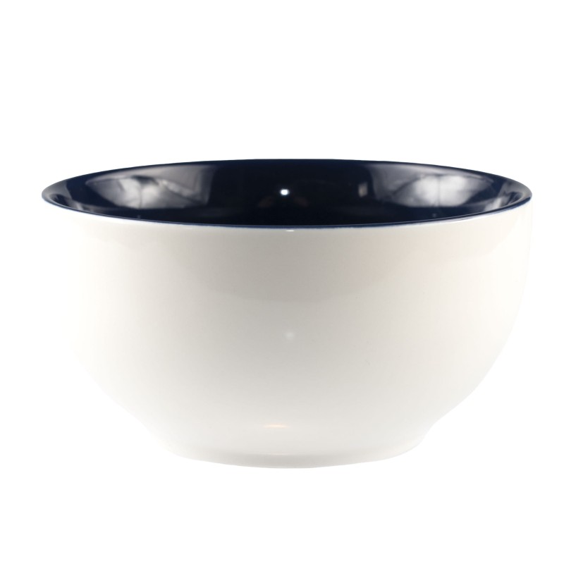 miseczka, miska, do zupy, do sałatek, ceramiczna, biało-granatowa