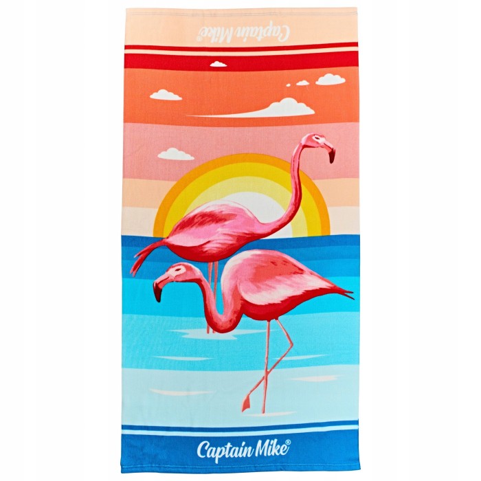 Szybkoschnący ręcznik plażowy flamingi 70x140 duży