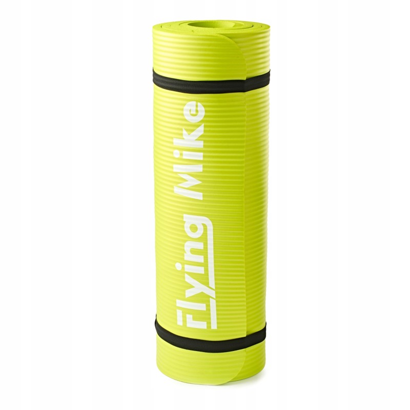 Mata do ćwiczeń fitness joga 180x60 cm yoga zieleń