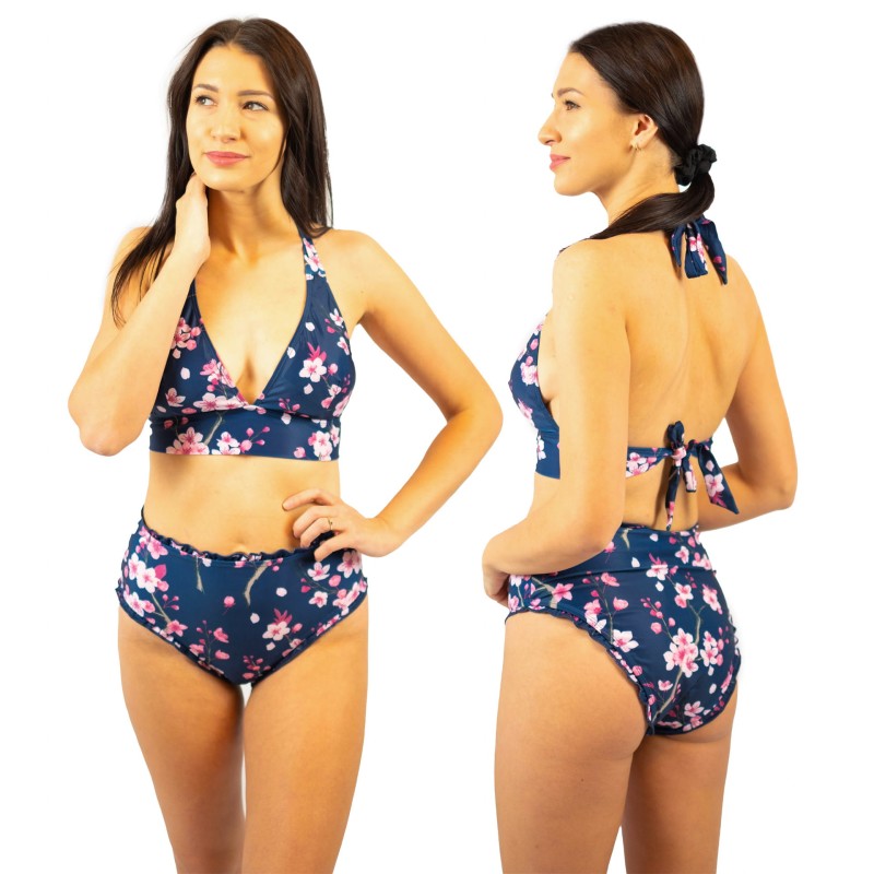 Strój kąpielowy damski, bikini, wysoki stan