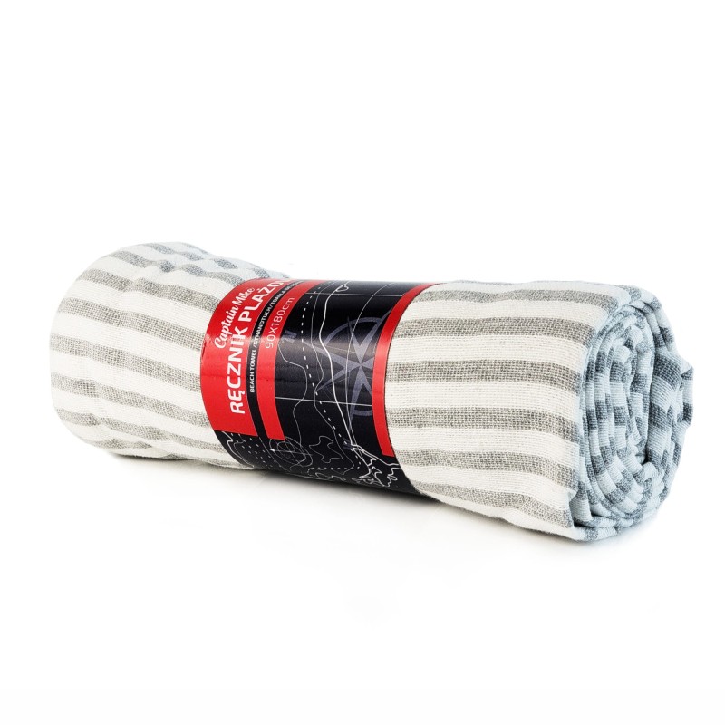 Ręcznik plażowy, do sauny fouta bawełna 90x180 Captain Mike
