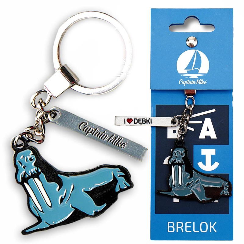 brelok, klucze, do kluczy, zawieszka, z nad morza, morze, pamiątka, Captain Mike, Morświn, Dębki