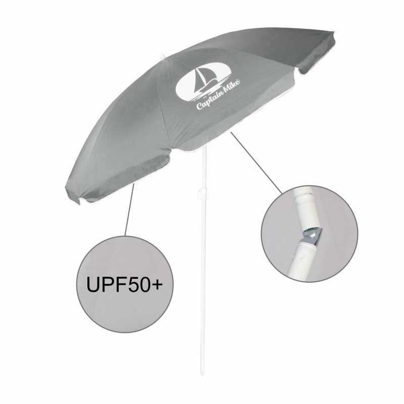 parasol plażowy, parasol plażowy składany, parasol z filtrem UV,  parasol plażowy duży 160cm, parasole, plażowe, parasol ogrodowy plażowy, parasol na plażę, składany parasol, zielony, kolor szary